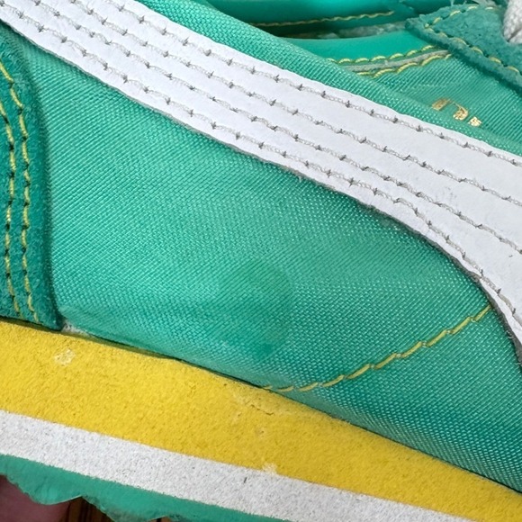 Puma Green Suede Nylon‎ Lace Up Athletic Sneakers Shoes men’s 5.5 Women 7 - Picture 10 of 11